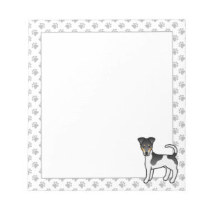 Bloco De Notas Tricolor Smooth Fox Terrier Cute Cartoon Cão