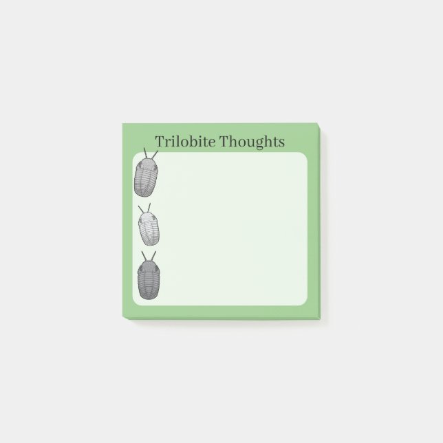 Bloco De Notas Trilobite Thoughts- Prehistoric Fossil (Frente)