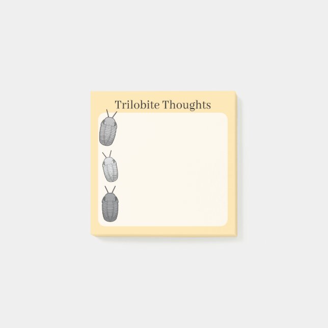 Bloco De Notas Trilobite Thoughts- Prehistoric Fossil (Frente)