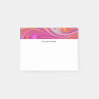 Trippy Pink e Orange Swirly Design
