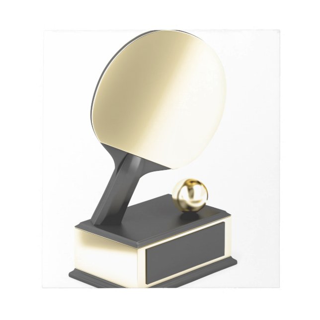 Bloco De Notas Troféu de tênis de mesa (Frente)