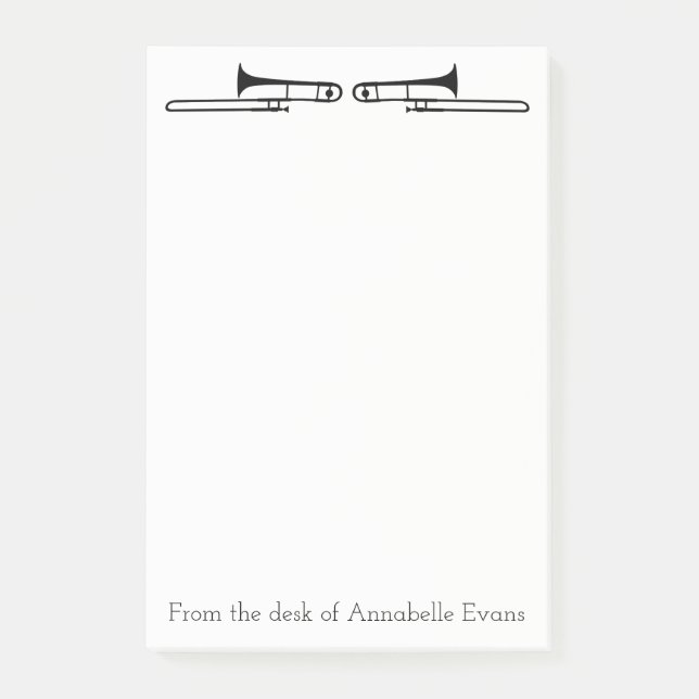 Bloco De Notas Trombones Personalizar (Frente)