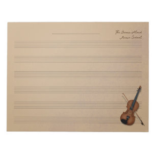 Bloco De Notas Trompe L'oel Violin & Arco Music Manuscript Paper