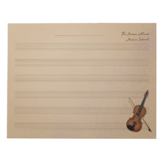 Bloco De Notas Trompe L'oel Violin & Arco Music Manuscript Paper