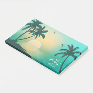 Bloco De Notas Tropical Isle Sunrise Teal ID581