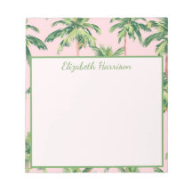 Tropical Palm Trees on Pink Personalized