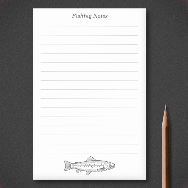 Bloco De Notas Trout e Linhas (Trout Post-it Notes)
