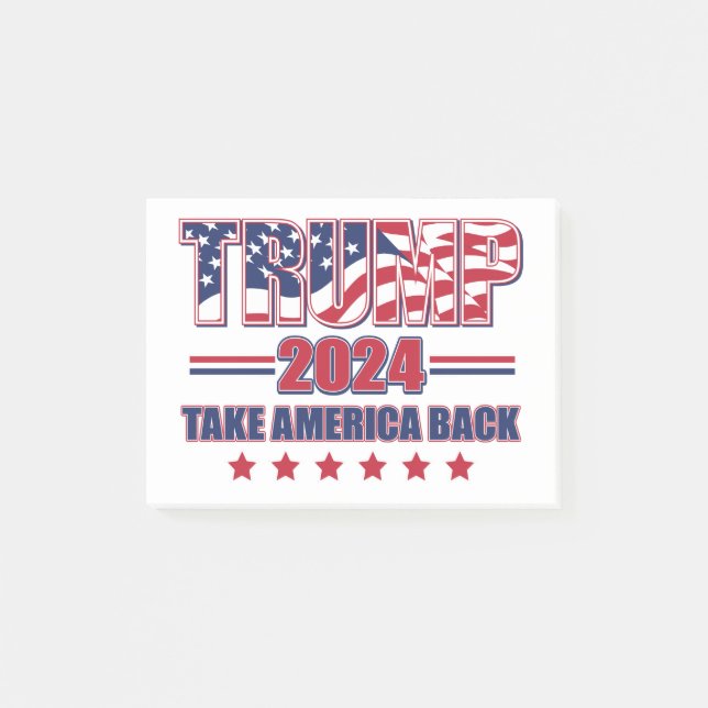 Bloco De Notas Trump-2024-Take-America-Back (Frente)