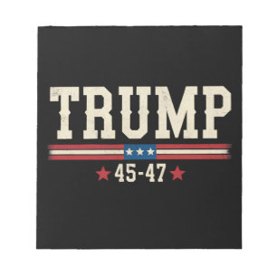 Bloco De Notas Trump 45 47 Bandeira dos EUA Americana Retro Vinta