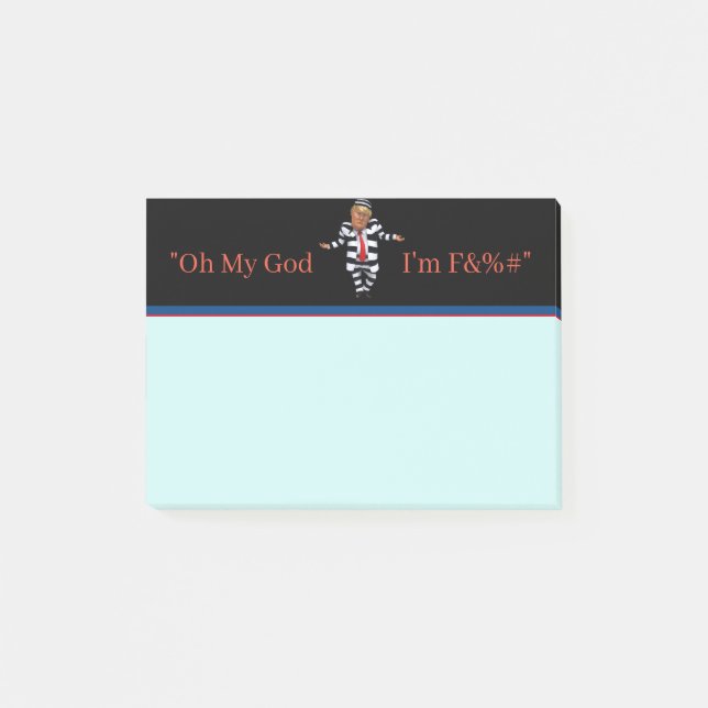 Bloco De Notas Trump em Visto prisional Notas de Posto (Frente)