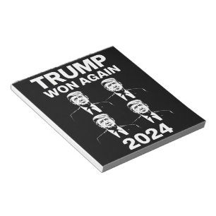 Bloco De Notas Trump venceu novamente 2024 Dia de Inauguração Ele
