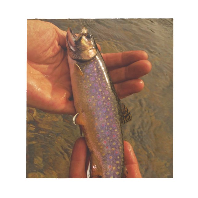 Bloco De Notas Truta em Mãos (Frente)