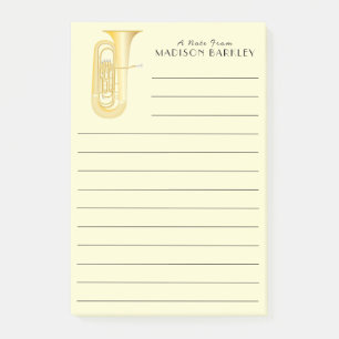 Bloco De Notas Tuba Musical Banda Professora Notas de Posto