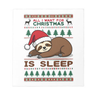 Bloco De Notas Tudo Que Eu Quero Para O Natal É Sono - Natal Dive