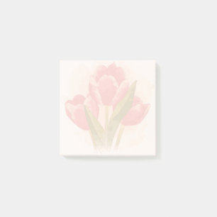 Bloco De Notas Tulipas 3x3 da aguarela