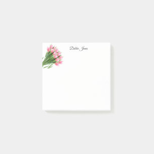 Bloco De Notas Tulipas Cor-de-Rosa postadas