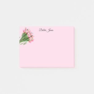 Bloco De Notas Tulipas Cor-de-Rosa postadas