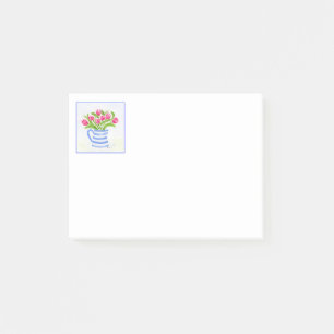 Bloco De Notas Tulipas De Aquarelas Com Pintura Manipulada, Arran