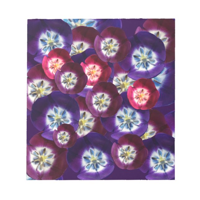 Bloco De Notas Tulipas púrpuras (Frente)