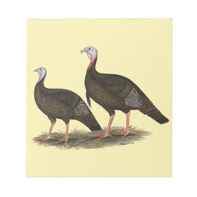 Bloco De Notas Turkeys East Wild Pair (Frente)