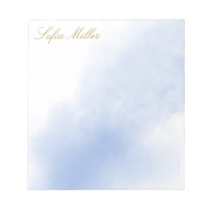 Bloco De Notas Turquesa Floral Floral Watercolor Flor de Praia El