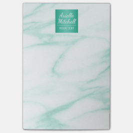 Bloco De Notas Turquoise Elegante Profissional Alabastro Marble
