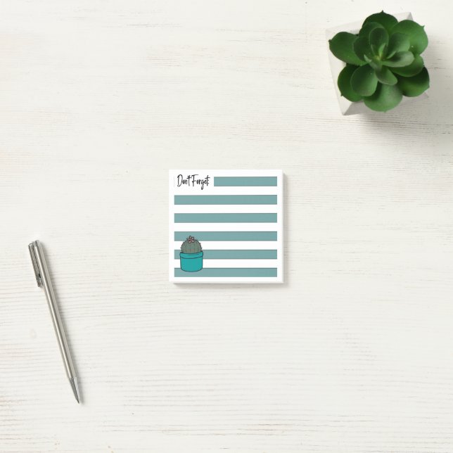 Bloco De Notas Turquoise | Lined | Potted Cactus (Escritótio)