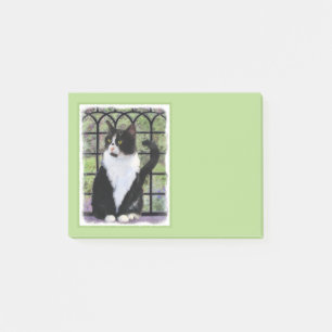 Bloco De Notas Tuxedo Cat em Pintura de Janela Arte Animal Origin