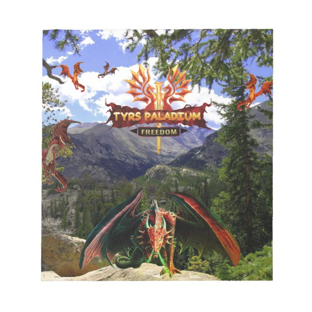 Bloco De Notas Tyrs Paladium Red Dragon Notepad (Frente)