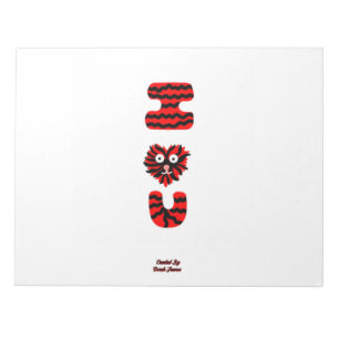 Bloco de notas U do Felpudo I (27,9 cm x 21,6 cm)