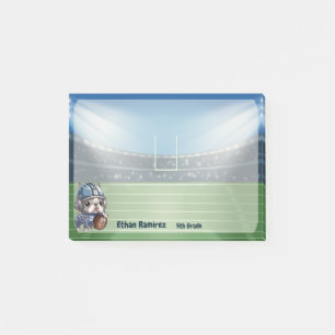 Bloco De Notas Um desenho animado do estádio de quarterback franc