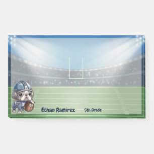 Bloco De Notas Um desenho animado do estádio de quarterback franc