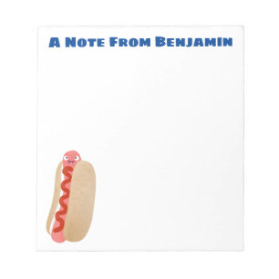 Bloco De Notas Um desenho animado e engraçado de Weiner