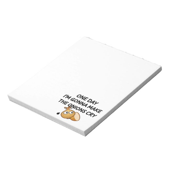 Bloco De Notas Um dia vou fazer as cebolas chorarem (Invertido)