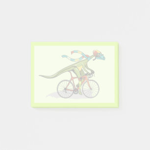 Bloco De Notas Um Dinossauro Anabisetia Andando De Bicicleta.