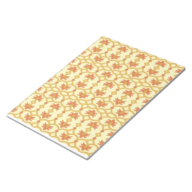 Bloco De Notas um fundo amarelo e branco com um traço (Inclinado)