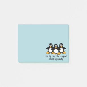Bloco De Notas Um por um o azul engraçado do design do provérbi