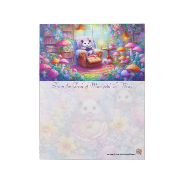 Bloco De Notas Um Possum E Seu Livro (Invertido)