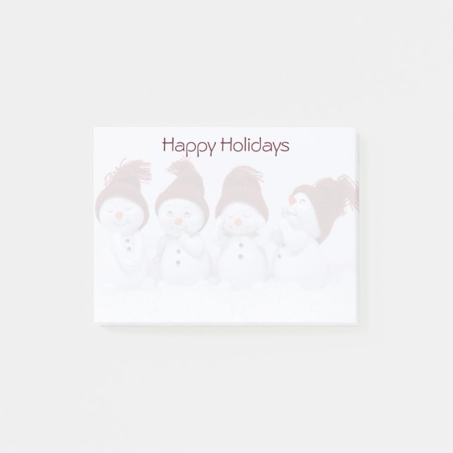 Bloco De Notas Um quarteto de homens de neve (Frente)