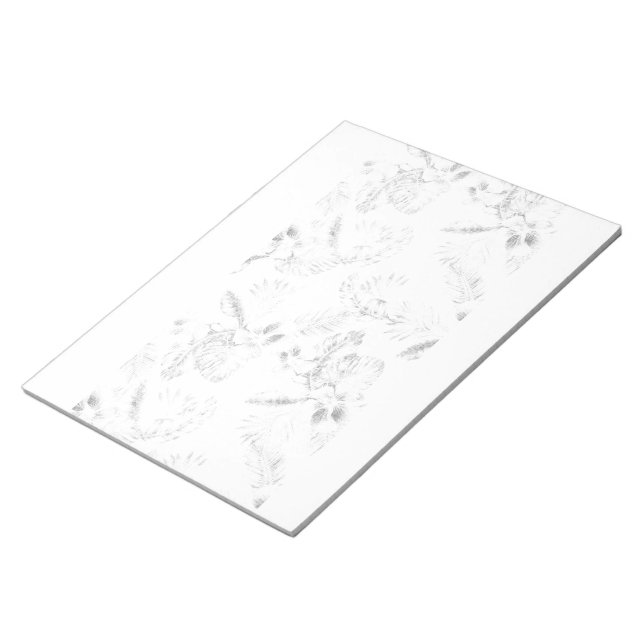 Bloco De Notas uma foto em preto e branco de fundo branco (Inclinado)