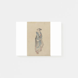 Bloco De Notas Uma Mulher Caminhando - Hokusai Katsushika - 1850