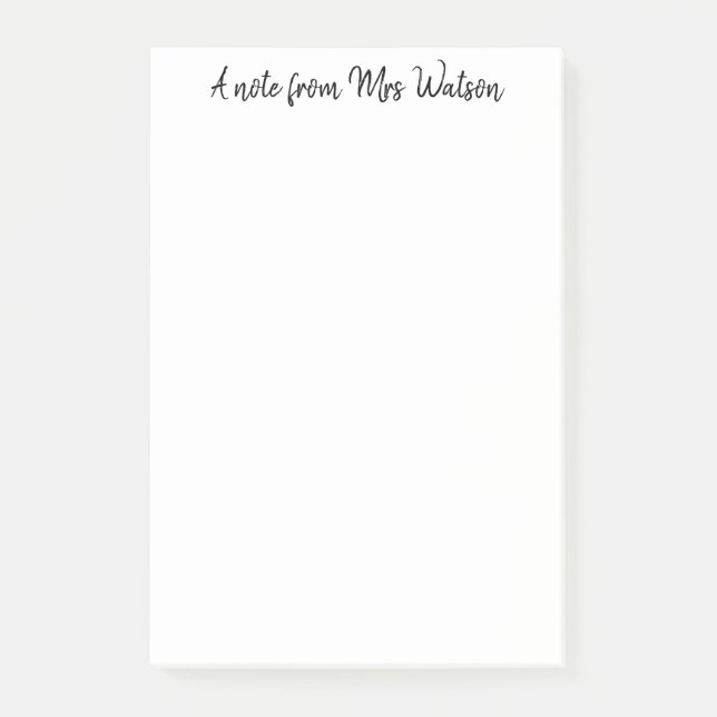 Bloco De Notas uma nota de adicionar nome de professor é simples  (Frente)