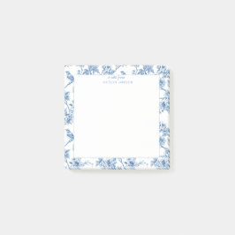 Bloco De Notas Uma Nota De | Nota Floral Chinoiserie Azul