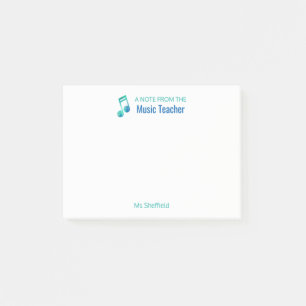 Bloco De Notas Uma nota do Musical personalizado do professor de