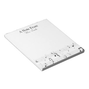 Bloco De Notas Uma Nota Do Músico Whimsical Note Musical