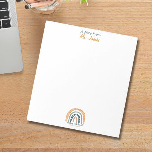 Bloco De Notas Uma Nota Do Notepad Do Professor Do Rainbow Inspir