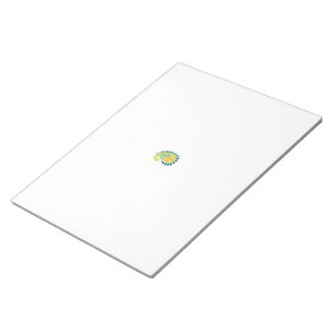 Bloco De Notas uma paisagem amarela e verde com folhas e flores