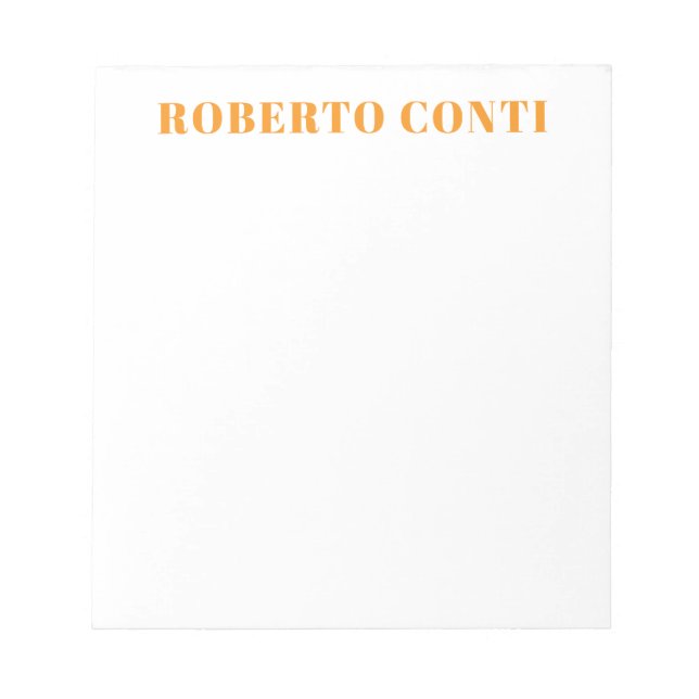 Bloco De Notas Único Moderno Simples Minimalista (Frente)