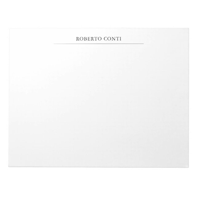 Bloco De Notas Único Moderno Simples Minimalista (Frente)