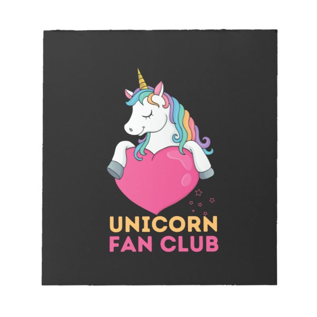 Bloco De Notas Unicorn Fan Club (Frente)